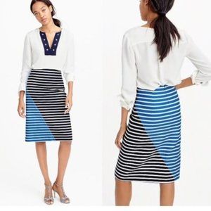 J. Crew Colorblock Striped Skirt